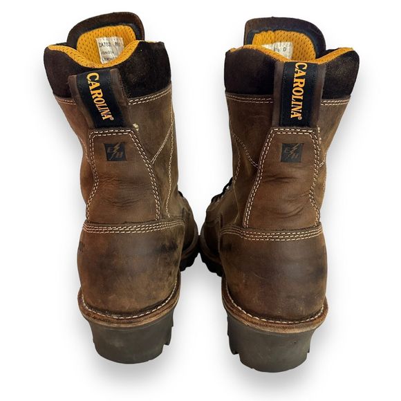 Carolina Composite Toe 8” Logger Boots CA7522 Mens 8.5 D Resistant Waterproof - Picture 4 of 11